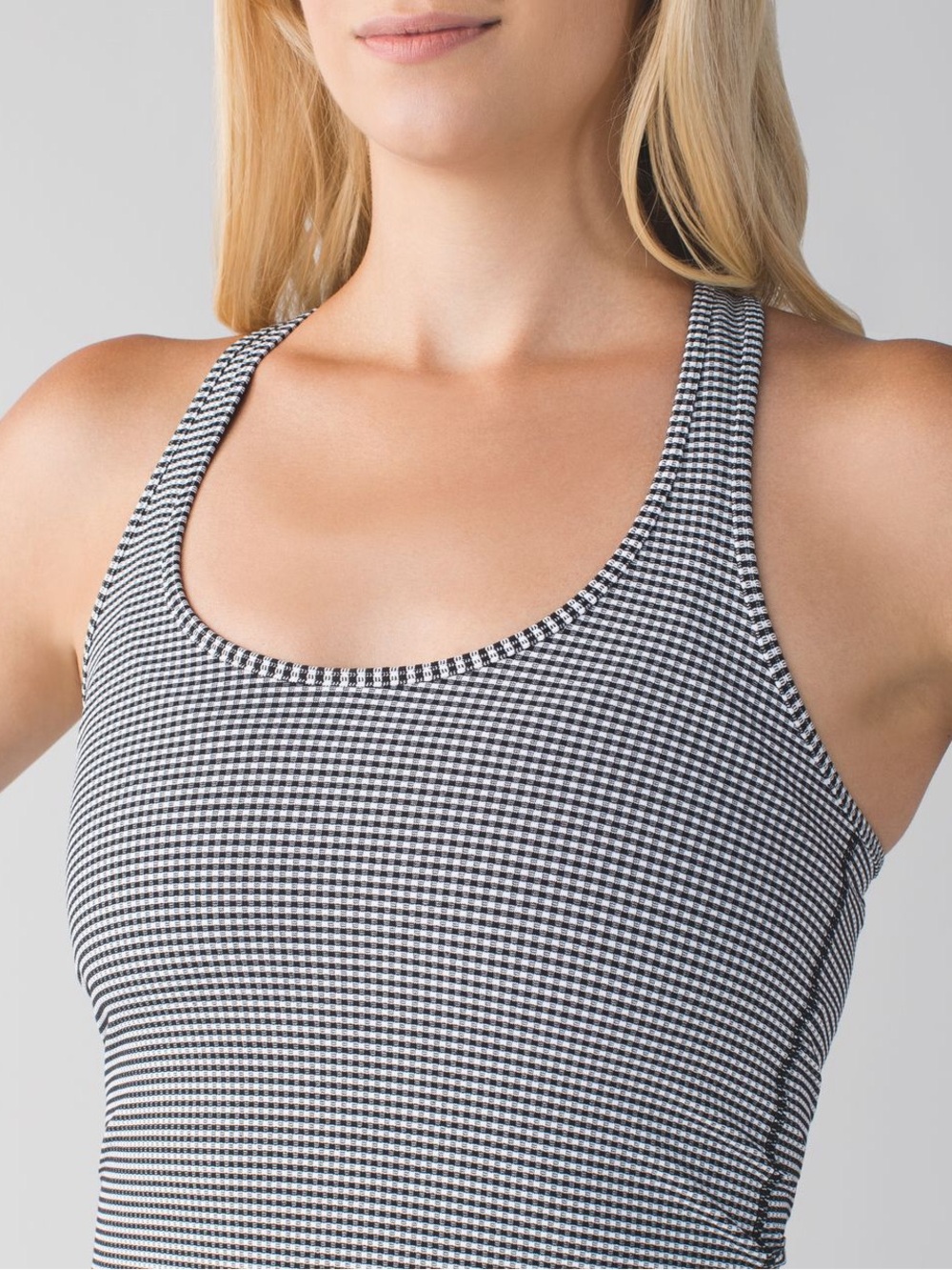 NWOT Lululemon Gingham Black and White Racerback Tank